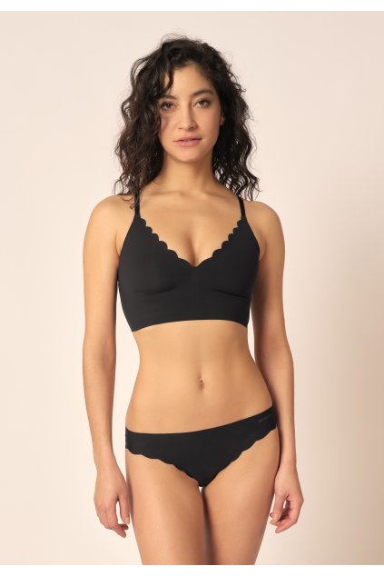 SKINY podprsenka bustier s vyberateľnými vypchávkami Micro Essentials (Farba fancy grape-s653, Veľkosť 44)
