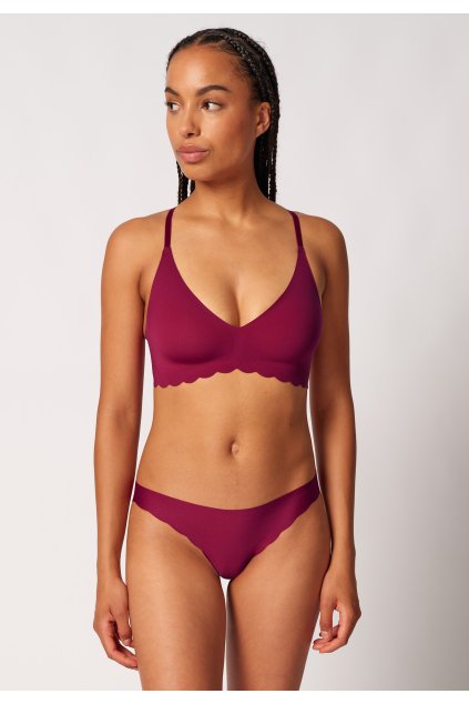 SKINY podprsenka s vyberateľnými výstužami Micro Essentials S25 - beet red (Farba beet red-S770, Veľkosť 44/C-D)