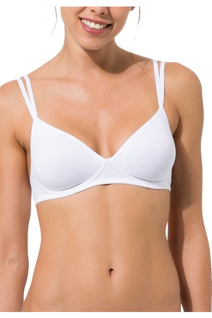SKINY podprsenka nevystužená Essentials Women BX - white (Farba white-0500, Veľkosť 75 B)