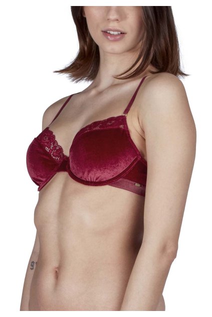 SKINY podprsenka vystužená Velvet Dream WX - rubin red (Farba rubin red-2270, Veľkosť 85 B)