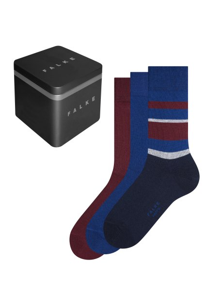FALKE pánske ponožky 3-balenie Gifting (Farba stripe mix-0020, Veľkosť 43-46)