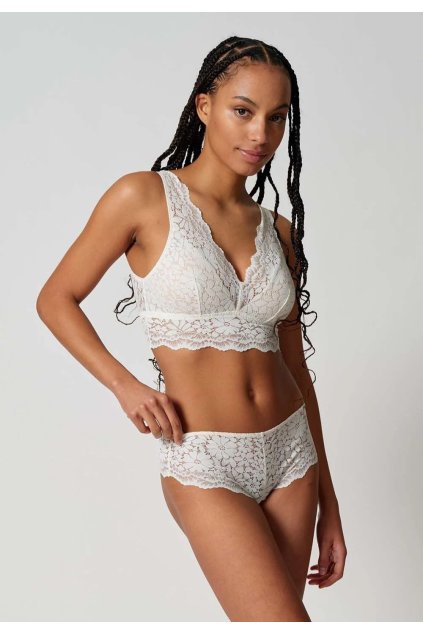 SKINY podprsenka Bustier s vyberateľnými výstužami Wonderfulace B25 - ivory (Farba ivory-7608, Veľkosť 44)
