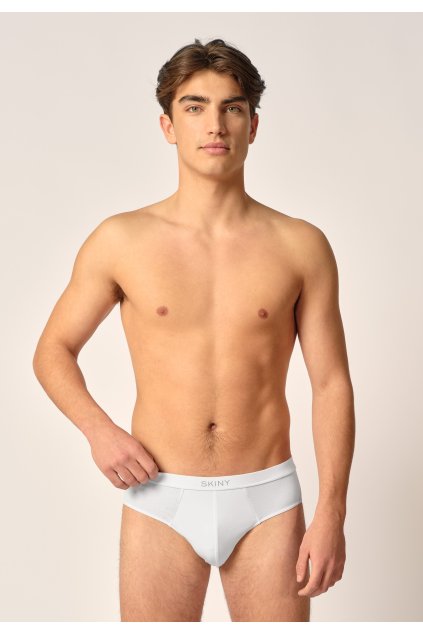 SKINY pánske slipy Brasil Cotton Fresh B25 - white (Farba white-0500, Veľkosť XXL)