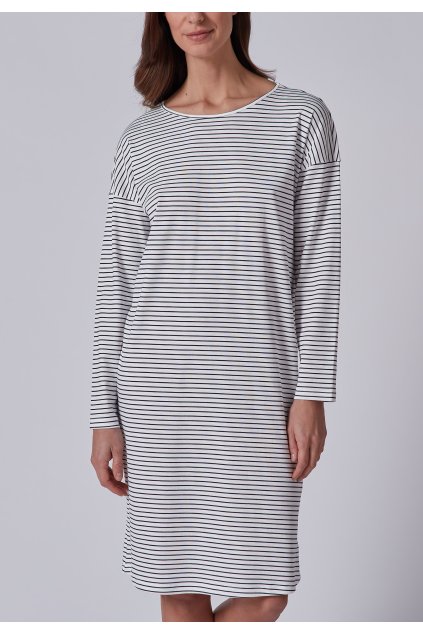 HUBER dámska nočná košeľa dlhý rukáv Night Selection WX - navy stripe (Farba navy stripe-3968, Veľkosť 36)