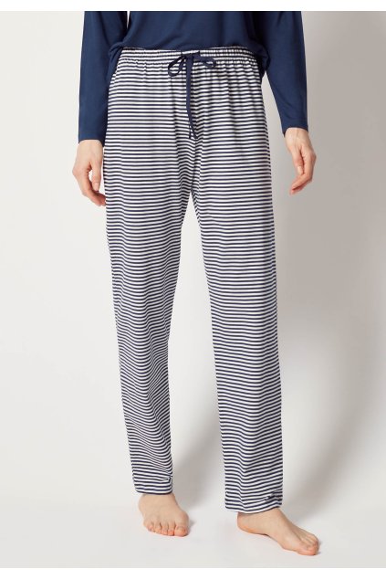 HUBER dámske nohavice dlhé Night Basic Selection B25 - antiquewhite stripes (Farba antiquewhite stripes-H059, Veľkosť 42)