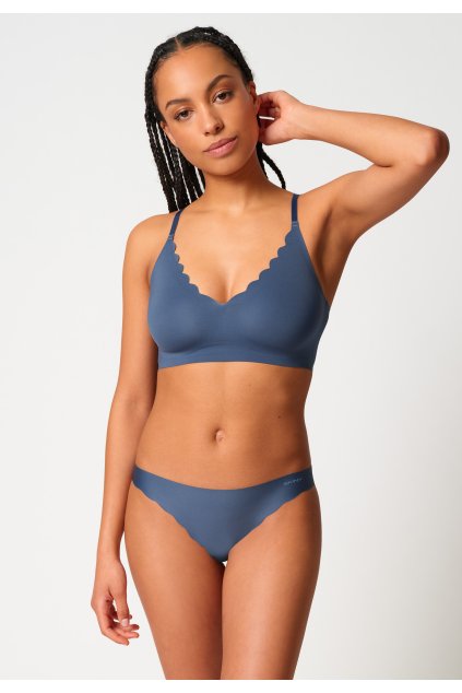 SKINY podprsenka Bustier s vyberateľnými výstužami Micro Essentials W25 - vintage indigo (Farba vintage indigo-s879, Veľkosť 44)