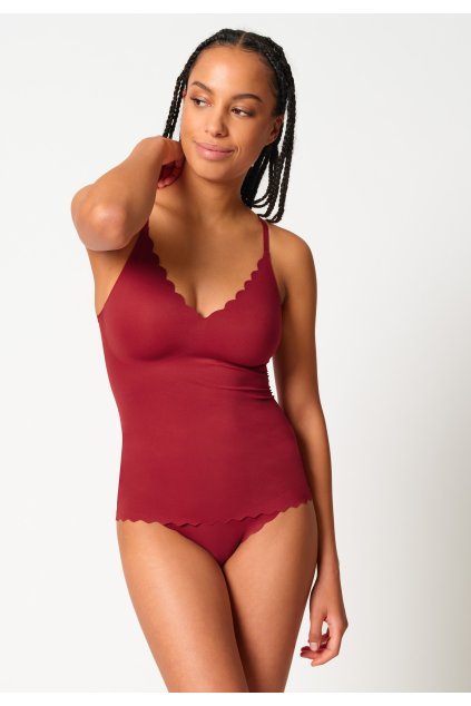 SKINY dámske tielko Spaghetti vyberateľné vankúšiky Micro Essentials W25 - biking red (Farba biking red-s940, Veľkosť 44)