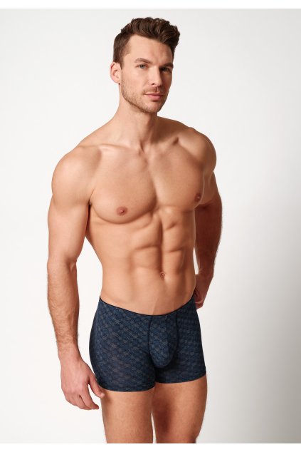 HUBER pánske panty Soft Modal W25 - oceanview herringbone (Farba oceanview herringbone-h403, Veľkosť XXL)