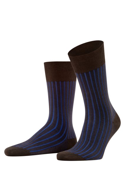 FALKE pánske ponožky Shadow - brown blue (Farba brown blue-5933, Veľkosť 43-44)