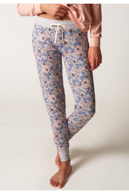 SKINY dámske nohavice dlhé Night In Mix & Match B25 - melange flowers (Farba melange flowers-s674, Veľkosť 44)