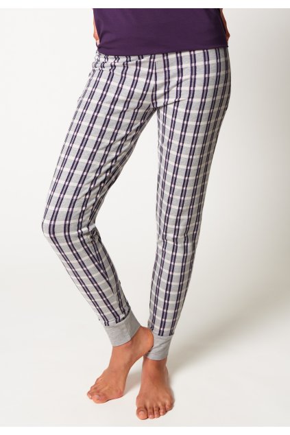 SKINY dámske nohavice dlhé Night In Mix & Match W25 - gray check (Farba gray check-s925, Veľkosť 44)