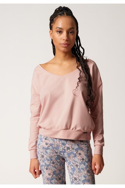 SKINY dámske tričko dlhý rukáv Night In Mix & Match B25 - rose smoke (Farba rose smoke-s675, Veľkosť 44)