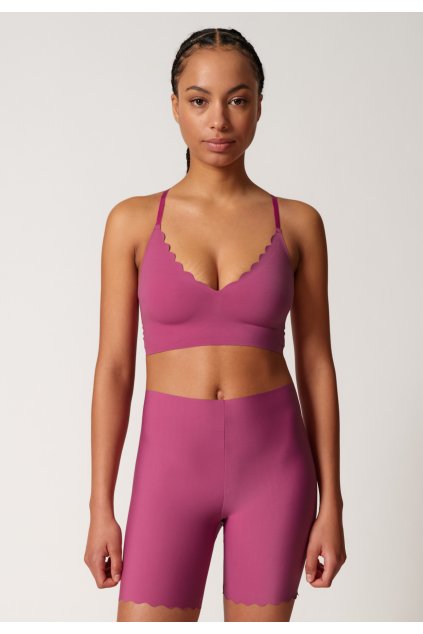 SKINY podprsenka Bustier s vyberateľnými výstužami Micro Essentials W24 - fading berry (Farba fading berry-s643, Veľkosť 44)