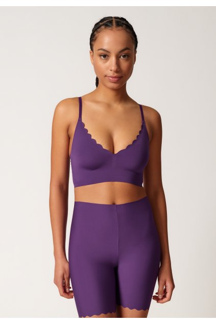SKINY podprsenka Bustier s vyberateľnými výstužami Micro Essentials W24 - iced purple (Farba iced purple-s647, Veľkosť 42)