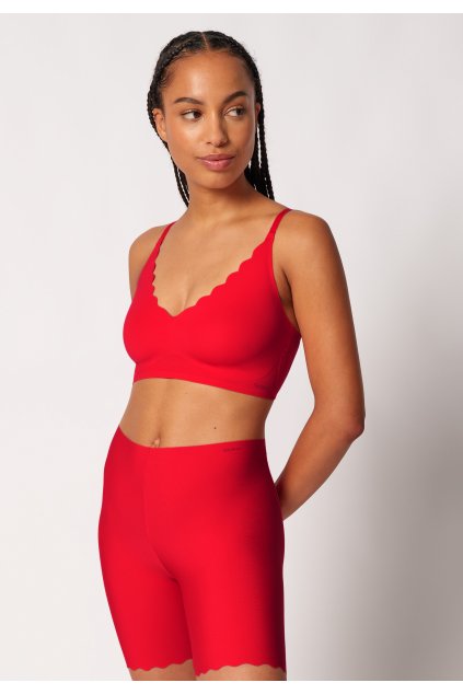 SKINY podprsenka Bustier s vyberateľnými výstužami Micro Essentials S25 - highrisk red (Farba highrisk red-s859, Veľkosť 44)