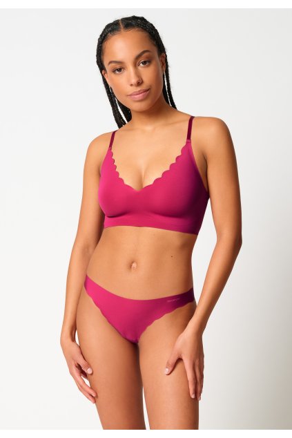 SKINY podprsenka Bustier s vyberateľnými výstužami Micro Essentials W25 - sangria (Farba sangria-s913, Veľkosť 44)