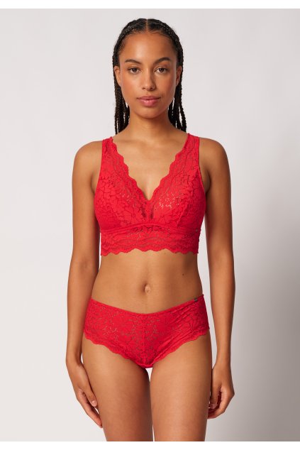 SKINY podprsenka Bustier s vyberateľnými výstužami Wonderfulace S25 - highrisk red (Farba highrisk red-s859, Veľkosť 44)