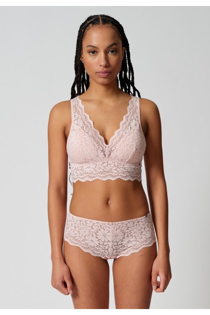 SKINY podprsenka Bustier s vyberateľnými výstužami Wonderfulace B25 - rose dust (Farba rose dust-s567, Veľkosť 44)