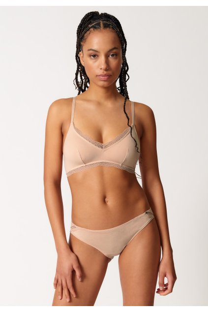 SKINY podprsenka mäkká s vyberateľnými výstužami Classicotton B25 - beige (Farba beige-2409, Veľkosť 44/C-D)