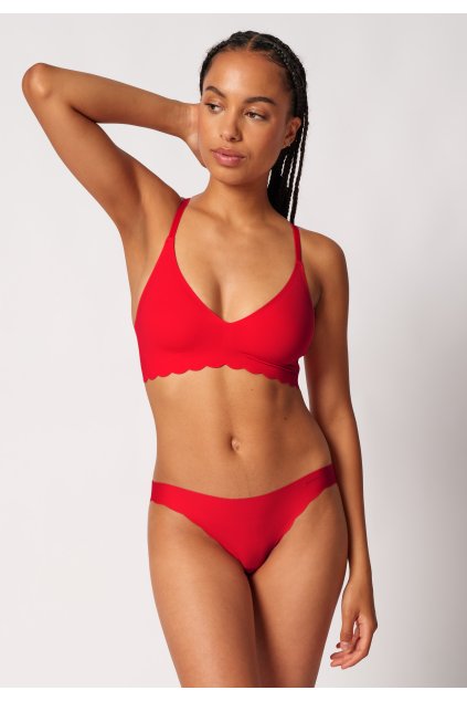 SKINY podprsenka s vyberateľnými výstužami Micro Essentials S25 - highrisk red (Farba highrisk red-s859, Veľkosť 44/C-D)