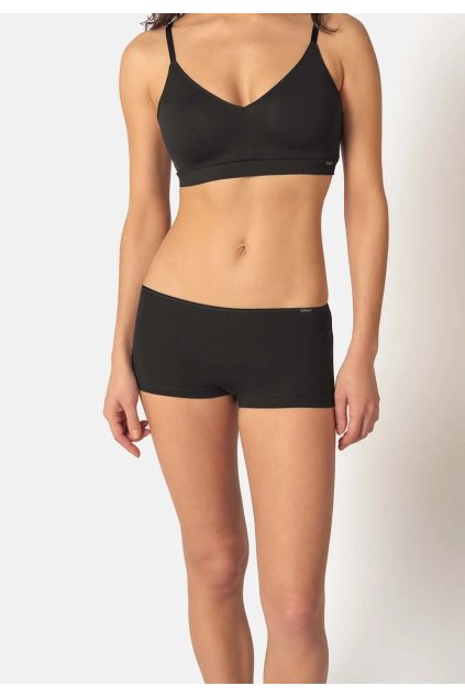 SKINY dámske panty s nízkym strihom Cotton Essentials B25 - black (Farba black-7662, Veľkosť 42)