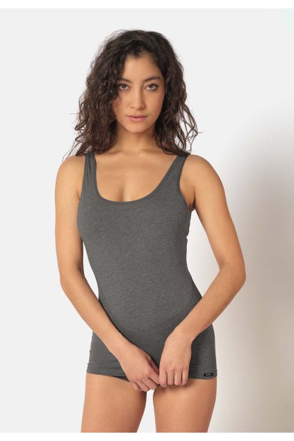 SKINY dámske tielko 2-balenie Cotton Advantage B25 - anthra melange (Farba anthra melange-9599, Veľkosť 44)