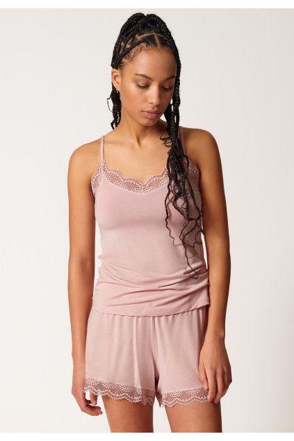 SKINY dámske tielko so Spaghetti ramienkami Night In Mix & Match B25 - rose smoke (Farba rose smoke-s675, Veľkosť 44)