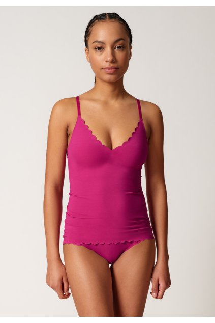 SKINY dámske tielko Spaghetti vyberateľné vankúšiky Micro Essentials S24 - fading thistle (Farba fading thistle-s642, Veľkosť 44)