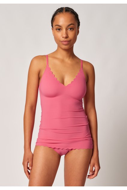 SKINY dámske tielko Spaghetti vyberateľné vankúšiky Micro Essentials S25 - rapture rose (Farba rapture rose-S786, Veľkosť 44)