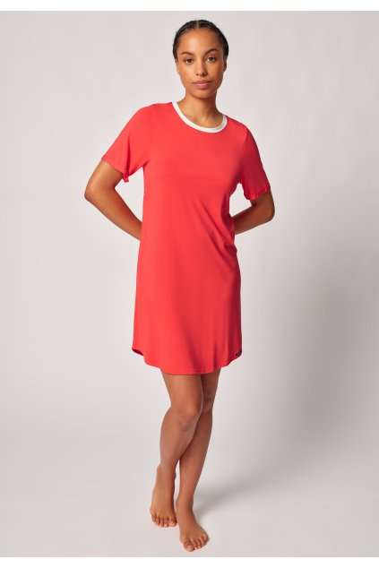 SKINY dámska nočná košeľa krátky rukáv Night In Mix & Match B25 - hibiscus (Farba hibiscus-S753, Veľkosť 42)