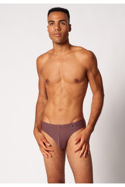 SKINY pánske slipy Brasil 2balenie Cotton Advantage S25 - iron stripes (Farba iron stripes selection-S748, Veľkosť XL)