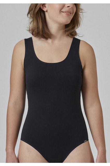 SKINY dámske body bez rukávov Cotton Bodies B25 - black (Farba black-7662, Veľkosť 42)