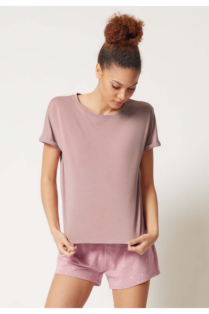 SKINY dámske tričko krátky rukáv Night In Mix & Match B25 - rose smoke (Farba rose smoke-s675, Veľkosť 44)