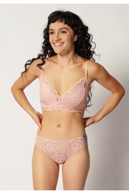 SKINY dámsky triangel s vyberateľnými vankúšikmi Wonderfulace B25 - rose dust (Farba rose dust-s567, Veľkosť 85 C)