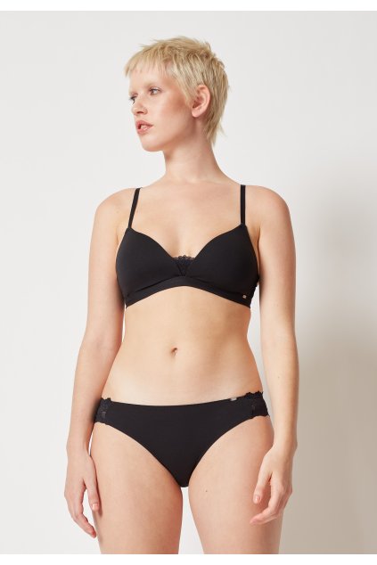 SKINY dámsky triangel top vystužený Cotton Lace Essentials B25 - black (Farba black-7665, Veľkosť 85 C)