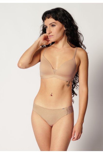 SKINY dámsky triangel top vystužený Cotton Lace Essentials B25 - skin (Farba skin-9622, Veľkosť 85 C)