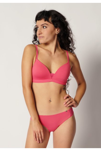 SKINY dámsky triangel top vystužený Cotton Lace Essentials B25 - future coral (Farba future coral-s561, Veľkosť 85 A)