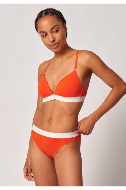 SKINY dámsky triangel Top vystužený Modal Retro S25 - red orange (Farba red orange-S796, Veľkosť 85 C)