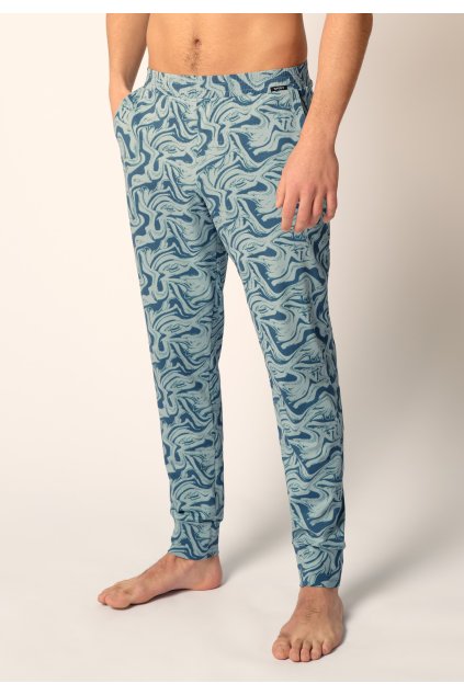 SKINY pánske nohavice dlhé Night In Mix & Match BX - aquamarine swirl (Farba aquamarine swirl-s502, Veľkosť XXL)