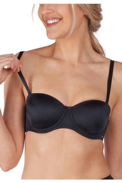 HUBER podprsenka Bandeau  Bra Selection BX - black (Farba black-7664, Veľkosť 75 C)