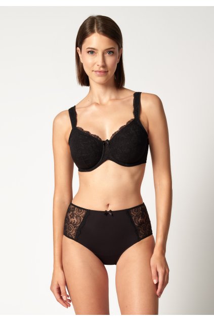 HUBER podprsenka Minimizer Micro Elegance B25 - black (Farba black-7664, Veľkosť 95 E)