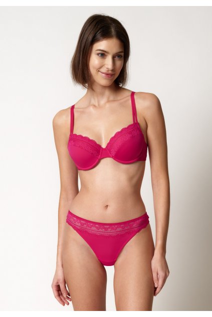 HUBER podprsenka s kosticami Micro Lace W24 - alp pink (Farba alp pink-h304, Veľkosť 90 D)