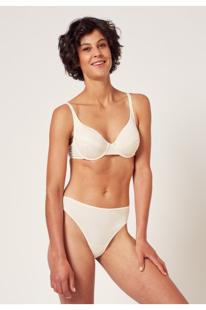 HUBER podprsenka s kosticami Soft Floral Micro B25 - whisper white (Farba whisper white-h212, Veľkosť 95 D)