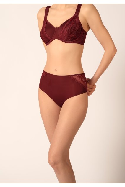 HUBER dámske nohavičky Maxi Soft Floral Micro WX - cabernet (Farba cabernet-h172, Veľkosť 38)