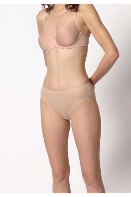 HUBER dámske nohavičky Midi 2-balenie Cotton 2Pack B25 - nude (Farba nude-0719, Veľkosť 50)