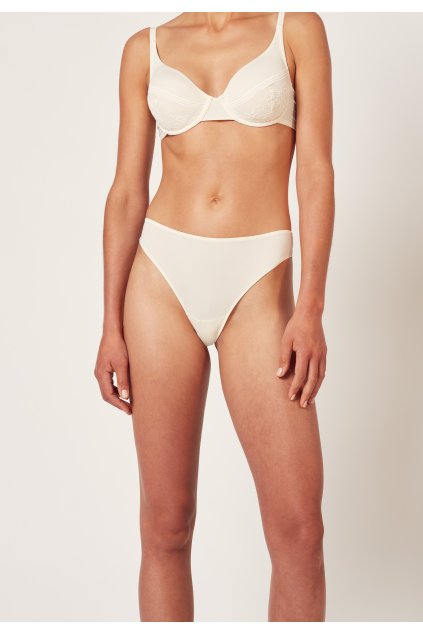 HUBER dámske nohavičky tanga Soft Floral Micro B25 - whisper white (Farba whisper white-h212, Veľkosť 46)