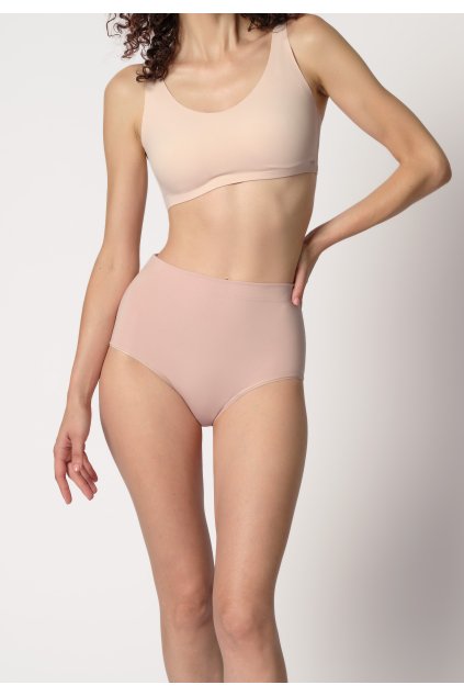 HUBER dámske nohavičky vysoký pás Perfect Shape B25 - dusty rose (Farba dusty rose-h098, Veľkosť 48)