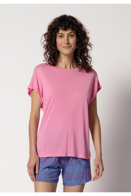 HUBER dámske tričko krátky rukáv Night Basic Selection S24 - prisma pink (Farba prisma pink-h225, Veľkosť 42)