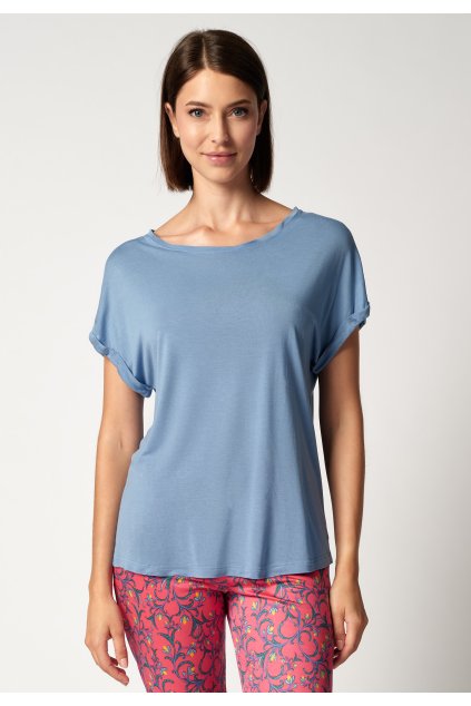 HUBER dámske tričko krátky rukáv Night Basic Selection S25 - ashleigh blue (Farba ashleigh blue-h367, Veľkosť 40)