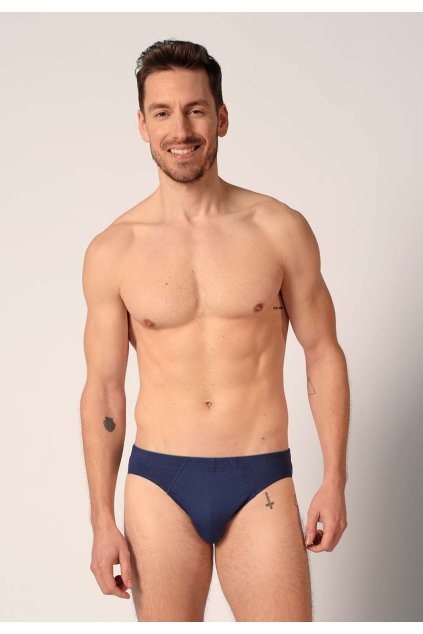 HUBER pánske slipy Brasil 3-balenie Cotton 3Pack B25 - blue-black (Farba blue-black selection-h183, Veľkosť XXL)